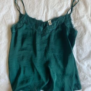 Green Silk Cami